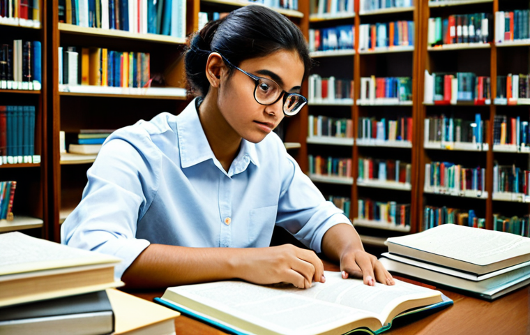 **

A focused textile engineering student, fully clothed in appropriate attire, studying diligently at a desk covered with textbooks and notes related to fiber science and yarn manufacturing.  The setting is a well-lit library with shelves of textile-related books in the background.  Safe for work, appropriate content, professional setting, perfect anatomy, correct proportions, natural pose, modest clothing, high quality.

**
