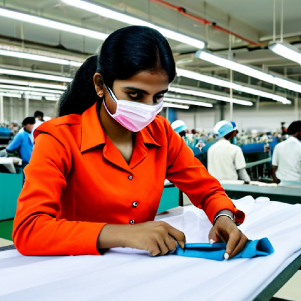 **

A professional textile engineer, fully clothed in appropriate attire, inspecting fabric quality in a modern garment factory in Bangladesh. The engineer is holding a sample of cloth and examining it closely. Background includes sewing machines and other textile production equipment. Perfect anatomy, correct proportions, natural pose. Safe for work, appropriate content, professional, family-friendly, high quality image.

**