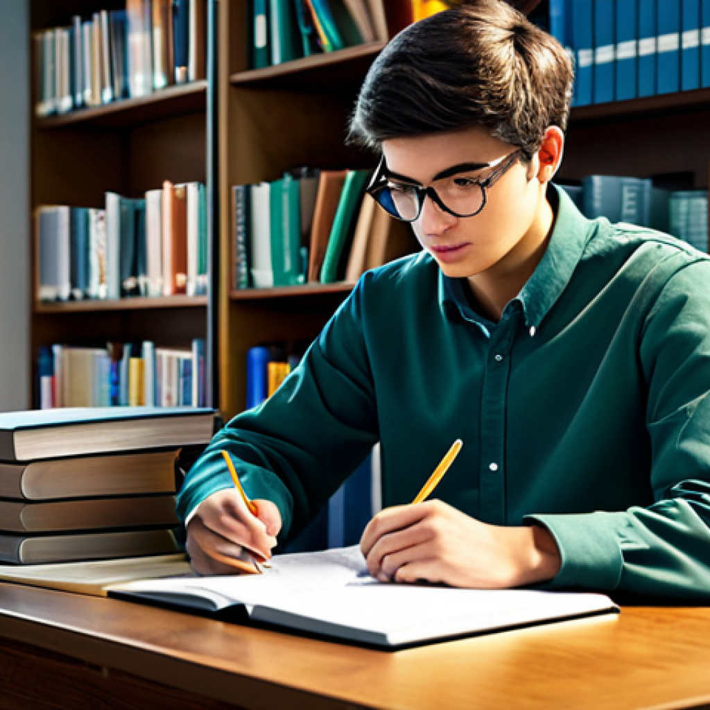 Textile Engineering Student - Study Environment**

"A diligent textile engineering student, fully clothed in modest attire, studying textbooks and notes at a desk in a well-lit, organized library setting. Focus on the student's concentration and the academic atmosphere. Safe for work, appropriate content, professional, perfect anatomy, natural proportions, high quality rendering."

**