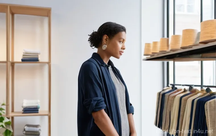 섬유기사 이직 성공담 - **Prompt 1: Sustainable Fashion Innovator**
"A confident female textile engineer in her late 20s...