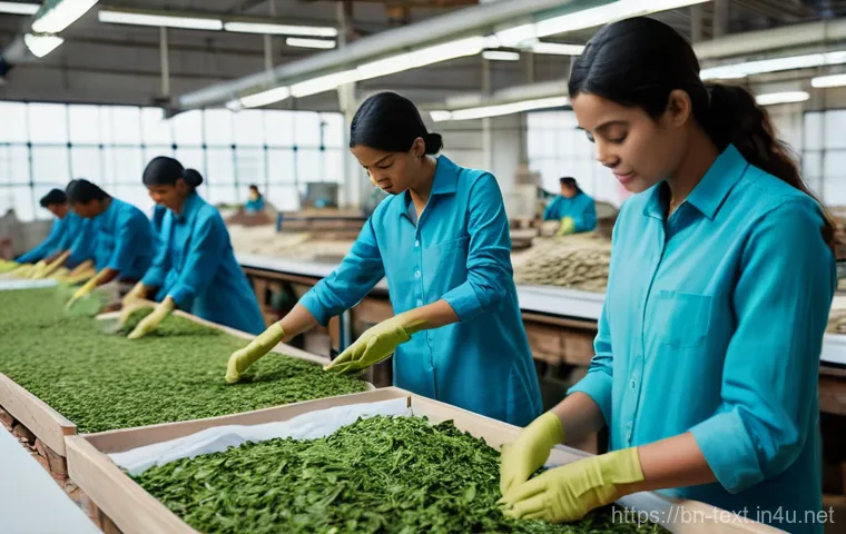 섬유기사 자격증과 관련 법률 - A highly skilled and focused textile engineer, of diverse ethnicity, stands confidently in a state-o...