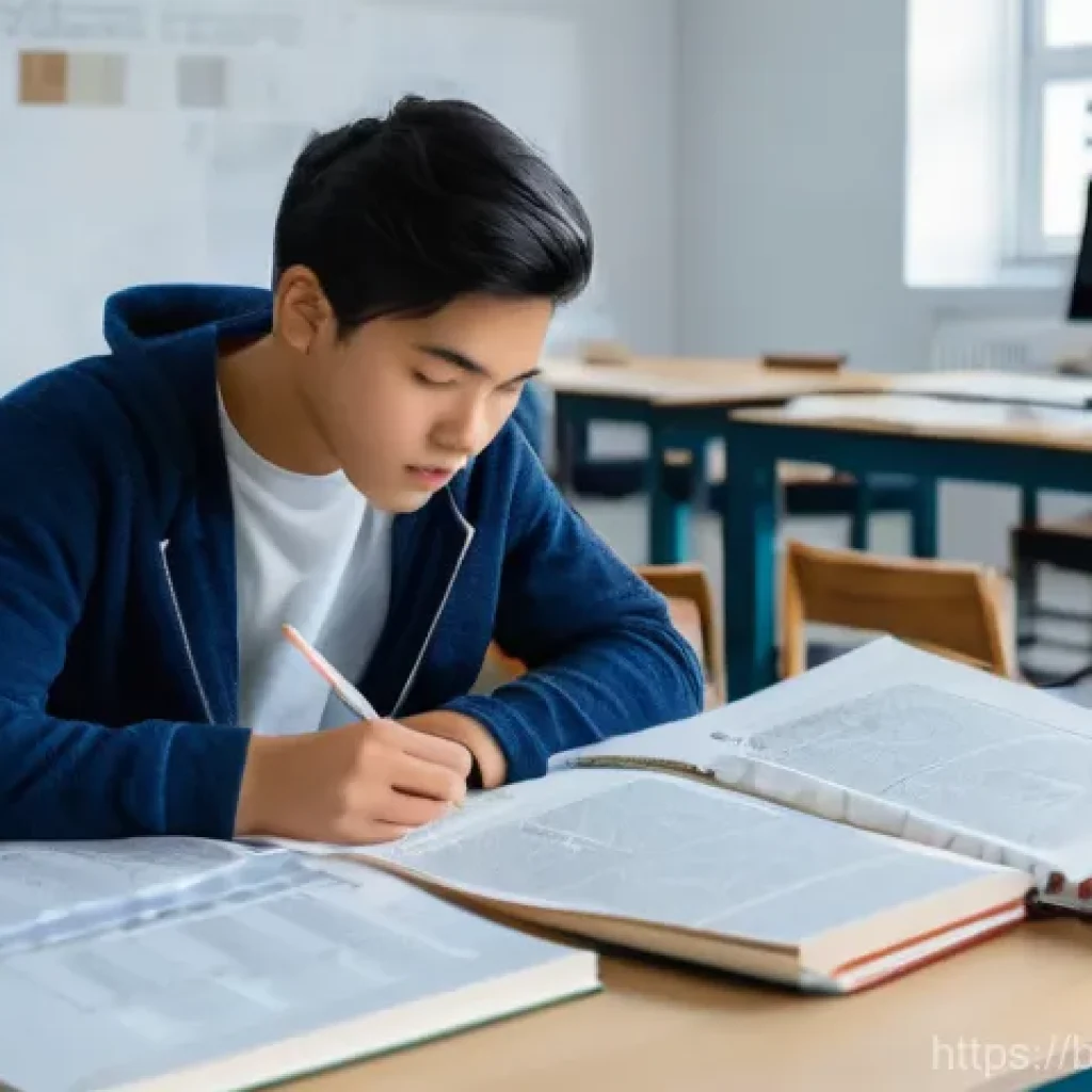 섬유기사와 필기시험 준비 사례 - "Strategic Study Session for Textile Engineering Exam"**
A young adult student, appearing focused an...