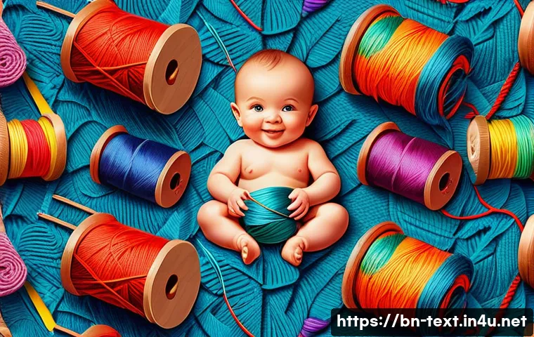 섬유기사 필기시험의 준비 단계 - **Prompt:** A brightly colored illustration in a children's book style depicting a happy baby wearin...